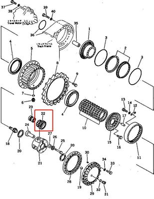 PC300-3 207-27-00040 GEAR PLANETÁRIO 2072700040 PC300-3 Partes de caixas de engrenagens